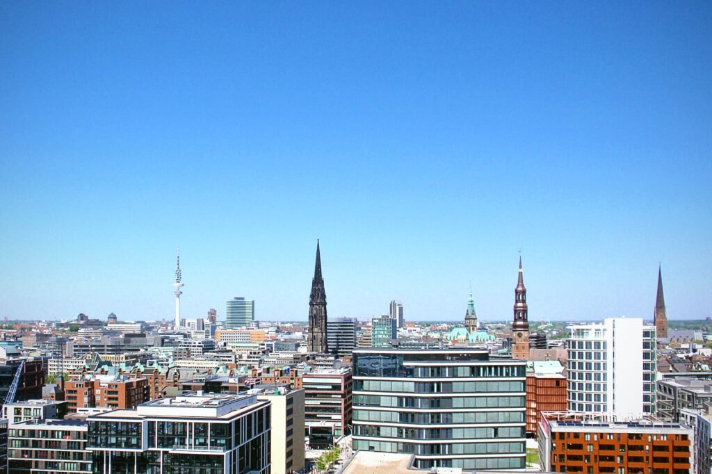 aerial photography of city skyline